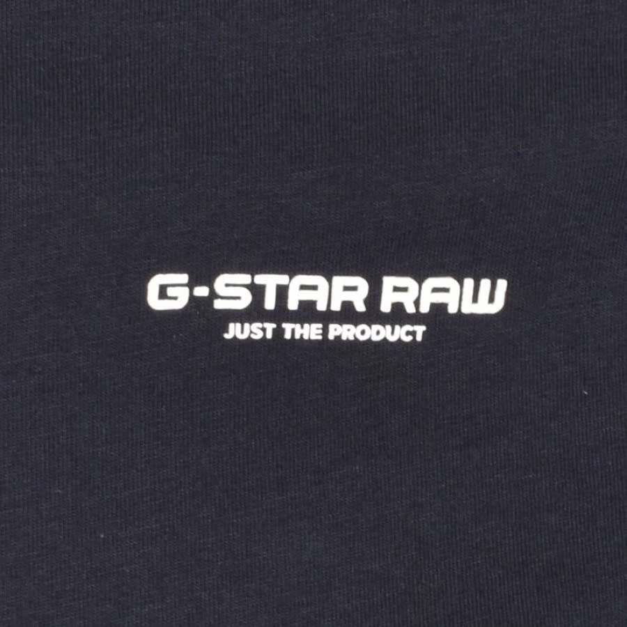 Alternative Image for ProductG Star Raw Slim Logo T Shirt Navy3